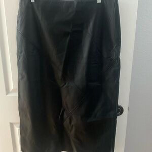Topshop Black Faux Leather Skirt
